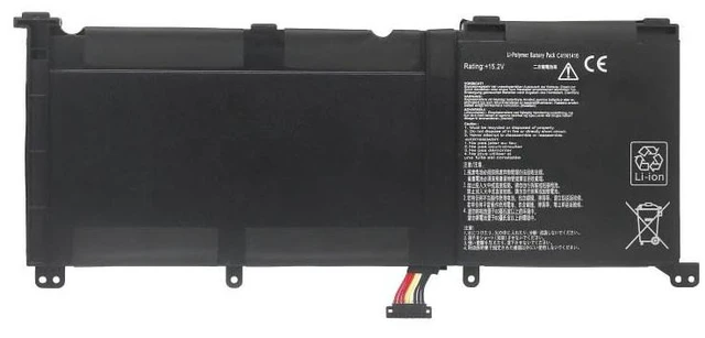Alt view image 3 of 5 - C41N1416 Replacement Battery for ASUS UX501J UX501LW N501L N501JW G601JW 15.4V 96Wh 6000mAh High Capacity, 2-Year Warranty