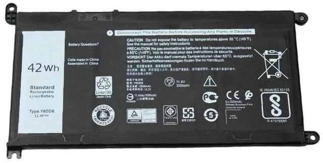 Main image of Replacement Battery for Dell P90F 3400 5480 5482 5488 5493 5580 5593 YRDD6 11.4V 42Wh High Capacity Compatible Laptop Battery with 12-Month Warranty