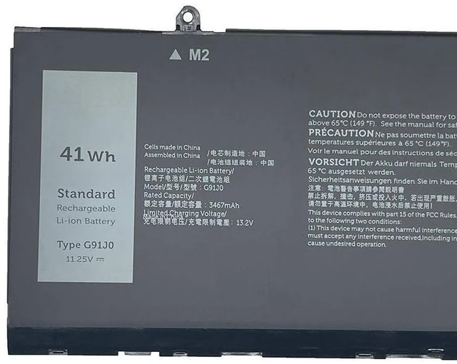 Alt view image 3 of 5 - Replacement Battery for Dell Inspiron 5310 5425 7415 5410 5415 5418 V6W33 G91J0 15.2V 3590mAh 54Wh, High Capacity, 2-Year Warranty