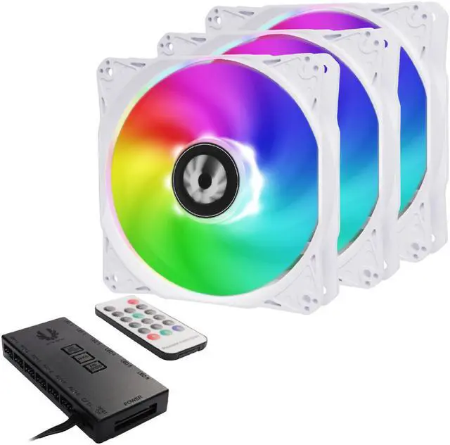 Main image of BITFENIX Spectre SE ARGB LED Fan and Controller KIT White Triple Pack - 120MM