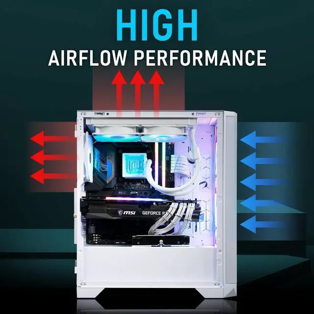 Alt view image 6 of 8 - BitFenix NOVA MESH SE TG ARGB Edition Case, Black Body/Black Mesh, Tempered Glass Side Panel, ATX/Micro ATX/Mini ITX Form Factor, 4 x 3 pin 5V ARGB Fans Pre-installed, BFC-NSE-300-KKGSK-4A