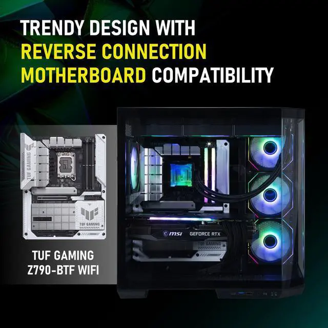 Alt view image 7 of 7 - BitFenix T10 Dual Chamber PC Gaming Case Black 4ARGB