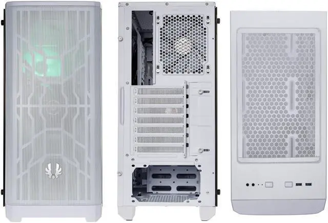 Alt view image 3 of 10 - BitFenix Nova MESH TG Case White, Mesh Front Panel, Tempered Glass Side Panel, E-ATX up to 272mm /ATX/Micro ATX/Mini ITX Form Factor BFC-NVM-300-WWGKW-RP