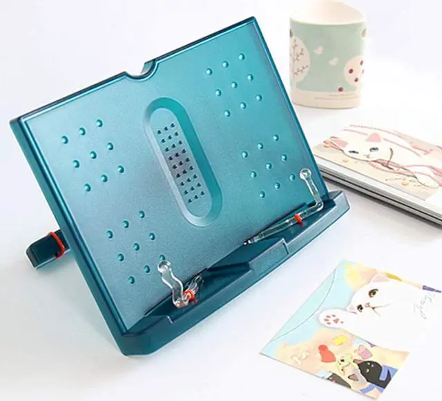 Alt view image 2 of 6 - Portable Reading Stand/Book stand Document Holder for Music Book Document Textbook Kitchen Cookbook Recipe Tablet(180 angle adjustable)