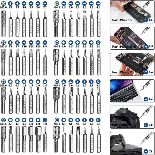 Alt view image 2 of 7 - Aigrous Screwdriver Set for Computer, PC,Phone,iPhone,MacBook,61 in 1 with 56 Bits Screwdriver Kit, Repair Tool Kit with Anti-Static Wrist Strap