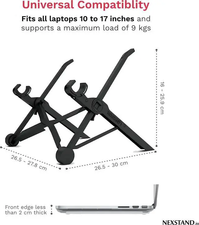Alt view image 3 of 6 - Nexstand Laptop Stand, Portable Laptop Stand, PC and MacBook Laptop Stand