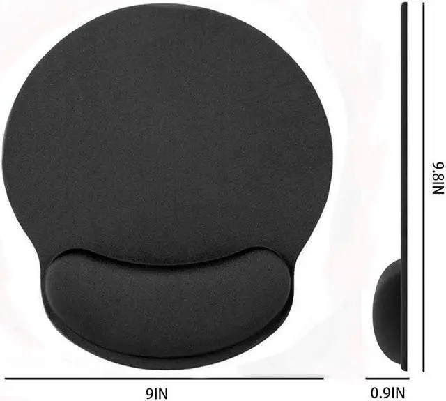 Alt view image 2 of 6 - Ergonomic Mouse Pad with Wrist Support Gel Mouse Pad with Wrist Rest, Easy Typing Pain Relief Mousepad with Non-Slip Rubber Base for Computer, Laptop, Home Office, Black