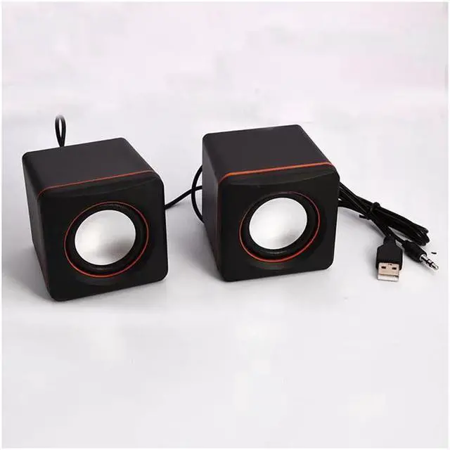 Alt view image 4 of 4 - Computer Speaker, TkingDigi USB Speaker Small Mighty Solid Wired Multimedia Speaker for PC Monitor Desktop Laptop Gaming Smartphones Tablets Projectors TVs, 2 PKS