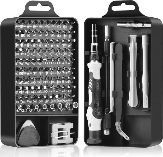 Main image of Aigrous Precision Screwdriver Set, Professional Grade 115 in 1 Magnetic Repair Tool Kit for Electronics, Computer, iPhone, Laptop, Game Console, Watch, Eyeglasses, Modding, and DIY Projects