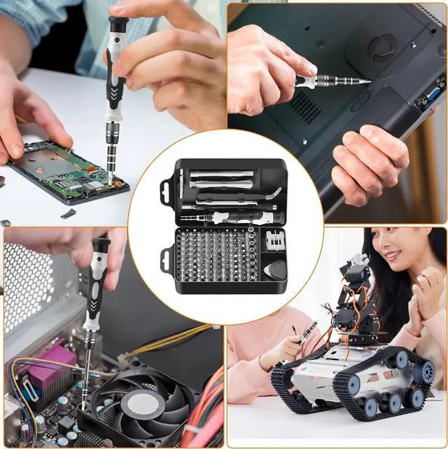 Alt view image 5 of 5 - Aigrous Precision Screwdriver Set, Professional Grade 115 in 1 Magnetic Repair Tool Kit for Electronics, Computer, iPhone, Laptop, Game Console, Watch, Eyeglasses, Modding, and DIY Projects