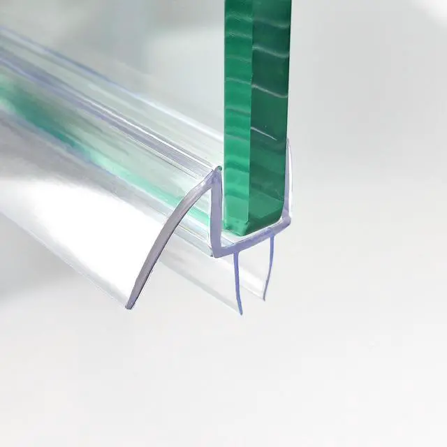 Alt view image 3 of 7 - Oxelio 36" Shower Door Bottom Seal Strip for 3/8" (10mm) Glass  Ultra Clear Polycarbonate Shower Door Sweep, Single Pack
