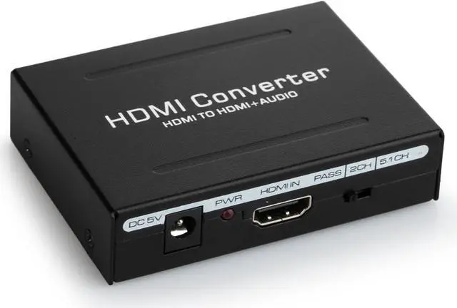 Alt view image 5 of 5 - Audio Extractor Aigrous 1080P HDMI Audio Extractor HDMI to HDMI + Optical Toslink(SPDIF) + RCA(L/R) Stereo Analog Outputs Video Audio Splitter