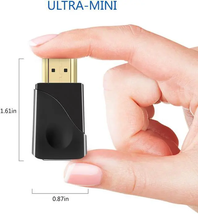 Alt view image 7 of 7 - Aigrous HDMI to VGA Adapter Converter Gold-Plated for PC, Laptop, DVD, Desktop and Other HDMI Input Devices