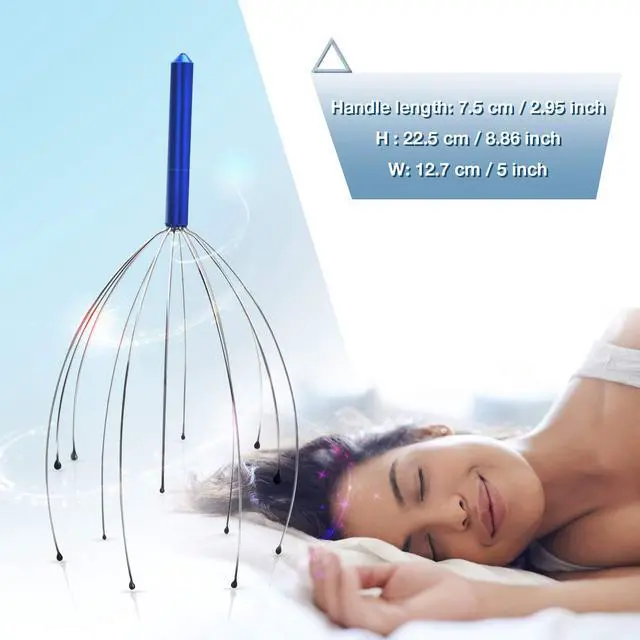 Alt view image 2 of 6 - Scalp Massagers, Handheld Head Massage Tingler, Scratcher for Deep Relaxation, Hair Stimulation and Stress Relief (2 Pack, Random Colors)