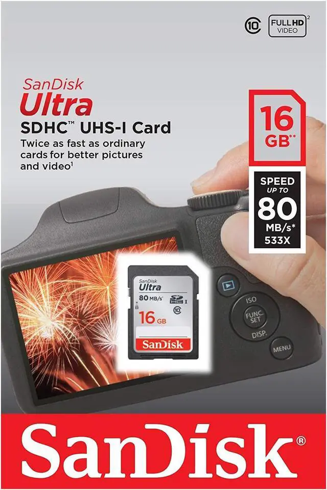 Alt view image 4 of 4 - SanDisk 16GB Ultra SDHC UHS-I/Class 10 Memory Card Speed Up to 80MB/s Model SDSDUNC-016G-GN6IN