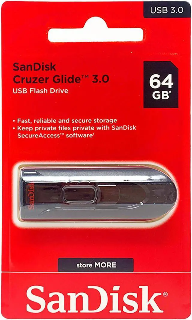 Alt view image 3 of 3 - SanDisk Cruzer Glide CZ600 64GB 64G USB 3.0 Flash  Memory Pen thumb Drive