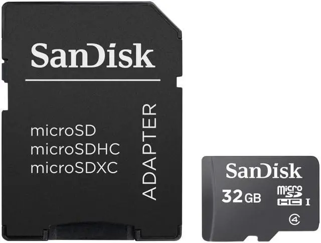 Alt view image 3 of 4 - SanDisk Class 4 C4 microSDHC micro SD HC SDHC TF Memory Card 32G 32GB SDQM-032G