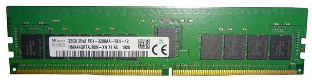 Main image of Hynix 32GB ECC Registered RDIMM DDR4 3200 (PC4-25600) 2Rx8 Server Memory HMAA4GR7AJR8N-XN