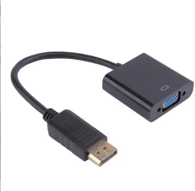 Alt view image 5 of 6 - DP TO VGA DisplayPort Male to VGA Female Adapter Cable,Laptop PC to Monitor/Projector Adapter Converter-Black
