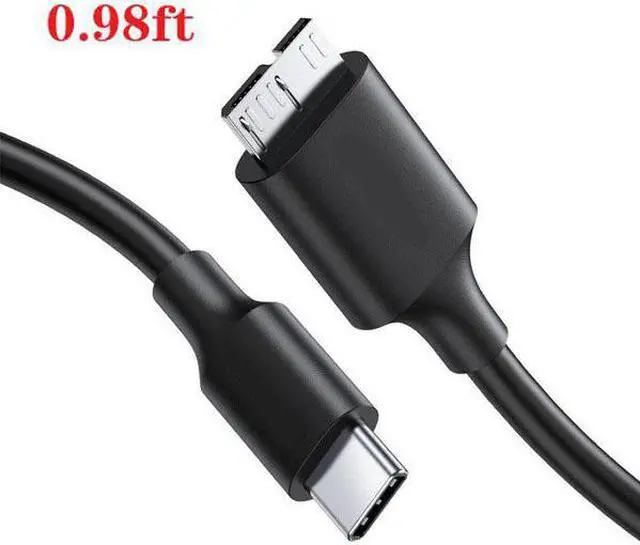 Alt view image 2 of 4 - USB 3.1 Gen 1 (5 Gbps) Cable, USB Type-C (USB-C) to USB 3.0 Micro-B M/M, 1-ft./30cm