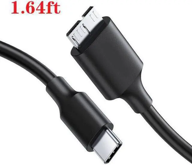 Alt view image 2 of 4 - USB 3.1 Gen 1 (5 Gbps) Cable, USB Type-C (USB-C) to USB 3.0 Micro-B M/M, 1.64 ft./50cm