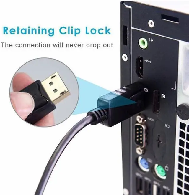 Alt view image 3 of 7 - 6ft. DisplayPort to DVI Video Cable,Gold Plated DP to HDMI Cable 1080P