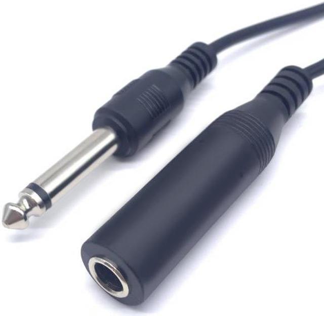 3.3 ft. 6.5mm Male To Female Extension Cable Microphone Audio Guitar 6.35mm  Mono 6.3mm Extend Cord 