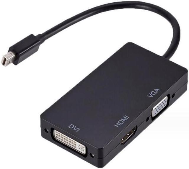 Main image of 3 in 1 Mini Display Port (Thunderbolt Port) Minidp to HDMI/DVI/VGA Male to Female Adapter Converter for Apple MacBooks, Microsoft Surface tablets, Google Chromebook Pixel