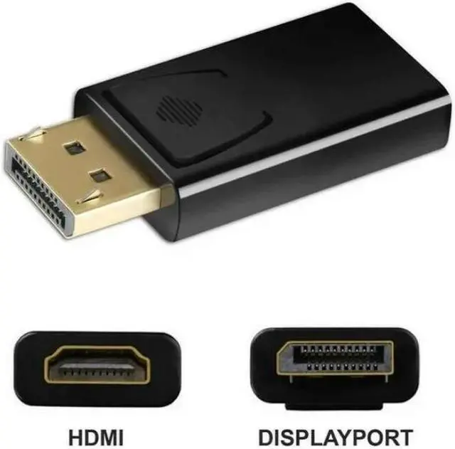 Alt view image 6 of 6 - Black Display Port DP To HDMI Connector,Male to Female 1080P HD Converter  Adapter Video Audio Connector for HDTV PC etc.