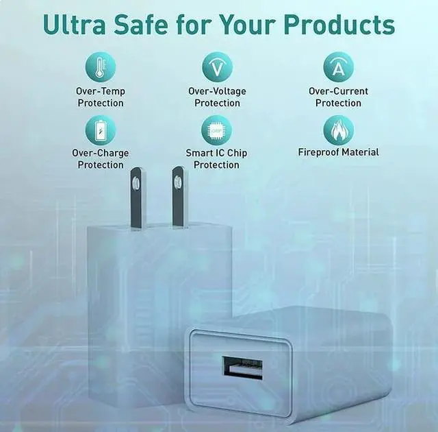 Alt view image 6 of 7 - 5V 2A USB Wall Charger for Phone,Tablet and Other Related USB Powered Devices