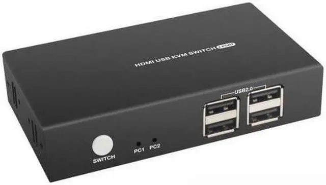 Alt view image 4 of 6 - PWAY PW-S7206 2 Ports KVM Switch HDMI, USB HDMI Switches for 2 Computers Share Keyboard Mouse and HD Monitor, Support HD 4K (3840x2160@30hz)