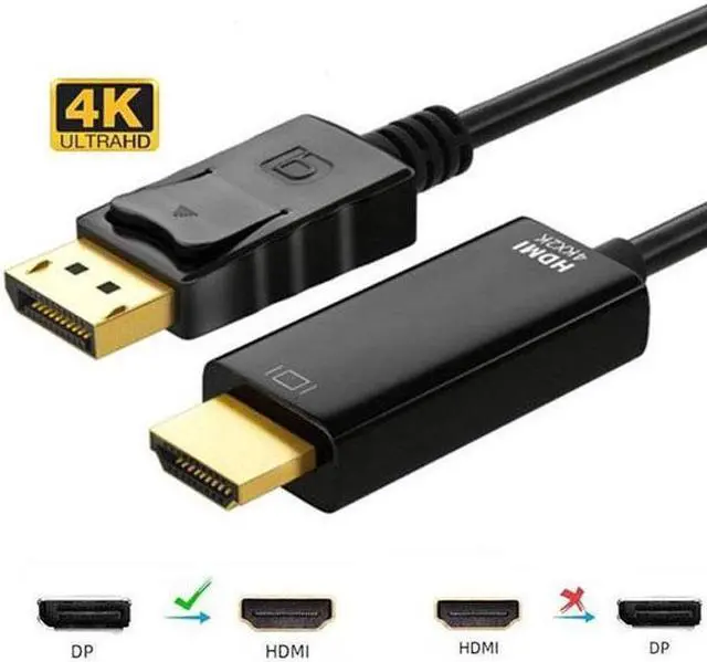 Alt view image 3 of 6 - 4K DP to HDMI HDTV Cable,Laptop DP to HDMI Monitor/Projector/HDTV Converter Cable,6FT