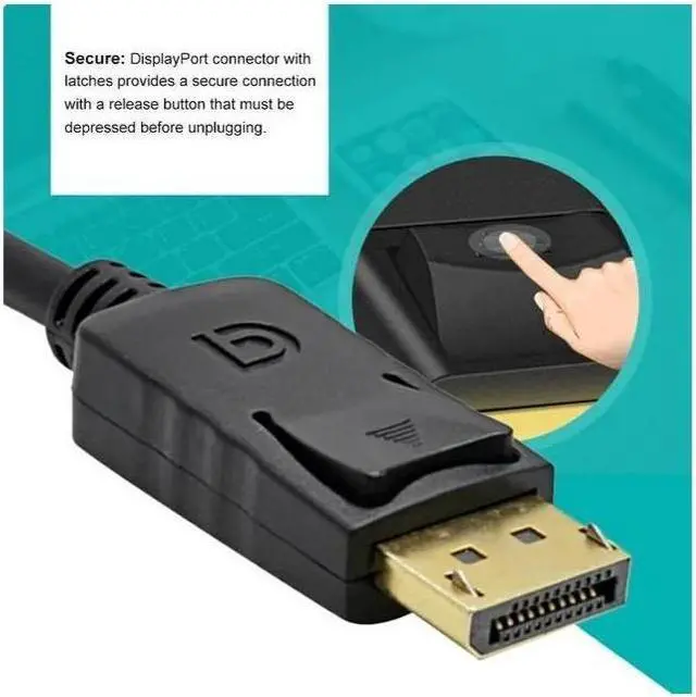 Alt view image 4 of 7 - 1.8M DP TO VGA cable  Displayport Male to VGA Male cord adapter black 5.9ft