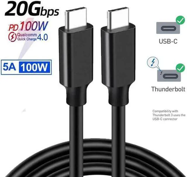 Main image of 3.3 ft USB-C 3.2 Full Function 100W 5A PD Fast Charging Cable 20Gbps Super High Speed Data Cable 4K60hz Video Connection Cable