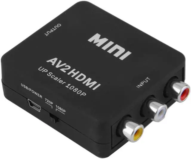 Alt view image 4 of 5 - RCA to HDMI Converter, WPIT 1080P AV to HDMI RCA Composite CVBS Video Audio Converter Adapter Supporting PAL/NTSC for Xbox/PS2/Wii/SNES/N64/VHS/VCR/DVD (Black)