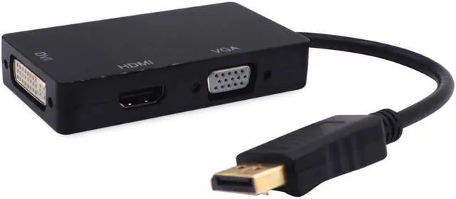 Alt view image 3 of 6 - 3 in 1 Display Port DP Male to HDMI DVI VGA Female Adapter For PC Laptop