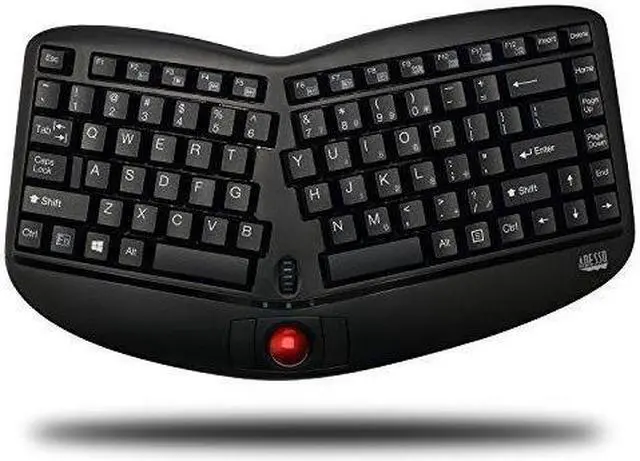Main image of Adesso Tru-Form Media 3150-2.4 GHz Wireless Ergo Trackball Keyboard (WKB-3150UB)