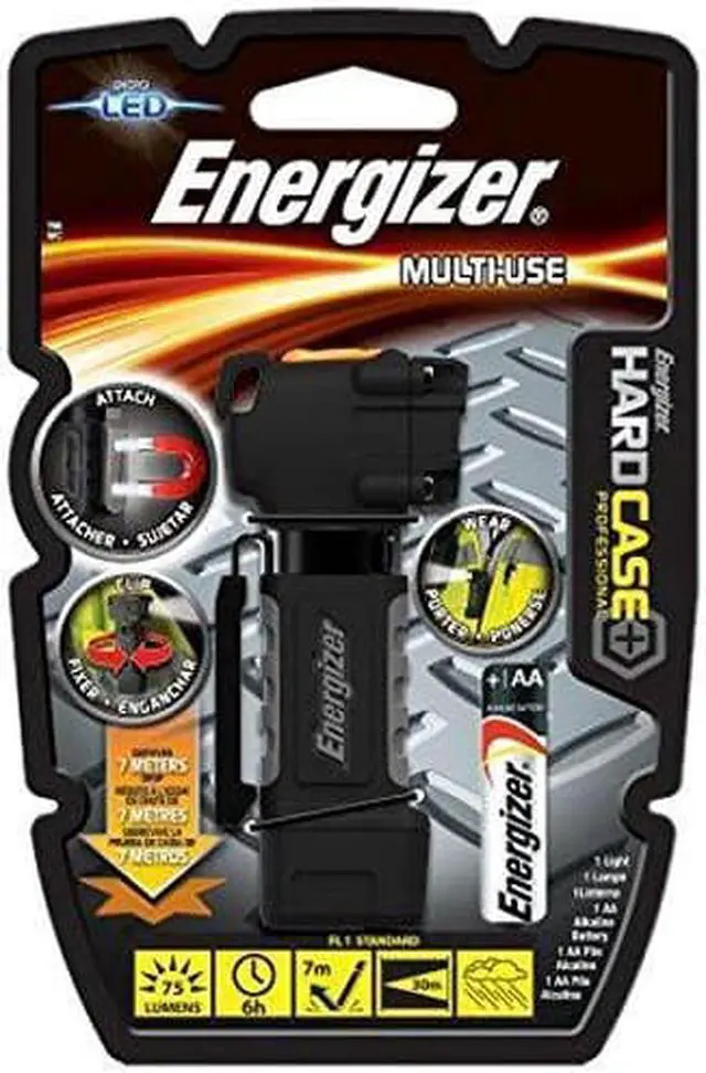 Alt view image 2 of 7 - Energizer LED AA Magnetic Flashlight, Multi-Use Hard Case Light, 75 Lumens (Batteries Included)