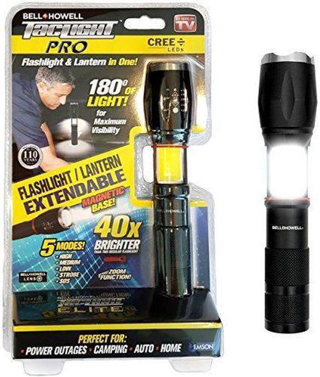 Bell + Howell TACLIGHT PRO Lantern+Flashlight in-1 with Zoom, Magnetic Base  As Seen On TV - 40x Brighter 