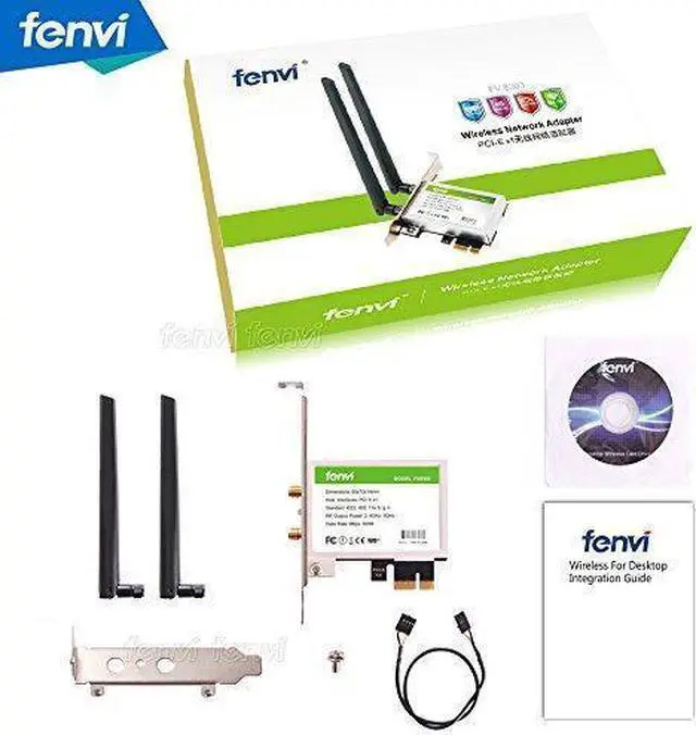 Alt view image 6 of 6 - Fenvi Desktop WiFi Dual-band 2.4Ghz/5Ghz & Bluetooth 4.0 600Mbps Module, 802.11 abgn, 2T/2R Mini PCI-E PC Wifi Card Support windows 7, windows 8, windows 8.1, windows 10 giyqxHw