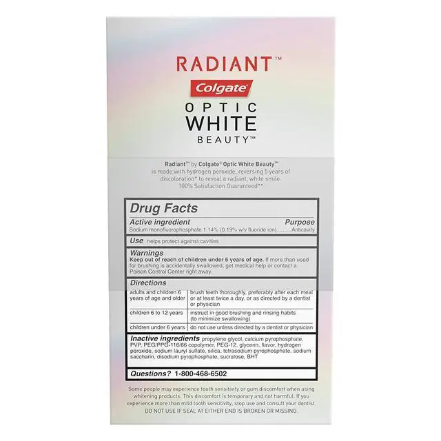 Alt view image 2 of 7 - Colgate Optic White Radiant Whitening Toothpaste - 3 ounce (6 Pack)