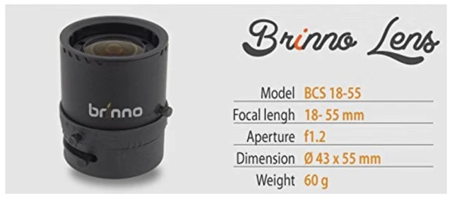 Alt view image 4 of 4 - Brinno BCS 18-55 18-55mm f/1.2 Lens for Brinno TLC200 Time Lapse Video Camera