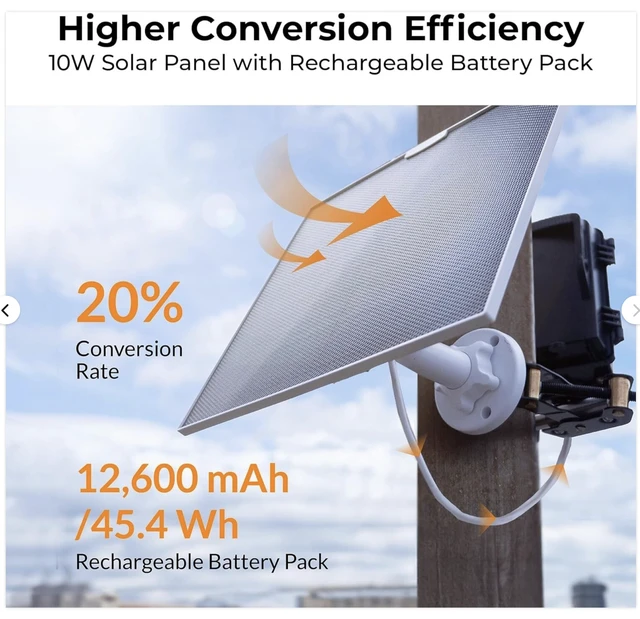 Alt view image 6 of 6 - Brinno ASP1000-P Solar Panel Kit Bundle with Mount for Time Lapse Camera