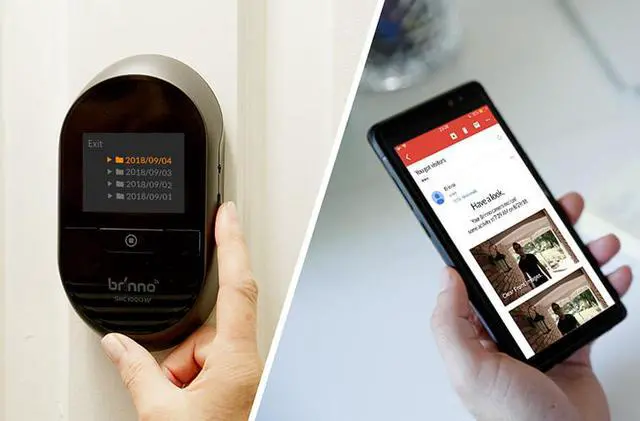 Alt view image 2 of 12 - Brinno Duo Front Door Smart Peephole Camera SHC1000W - Smart Home Security System with Mobile and live view remotely