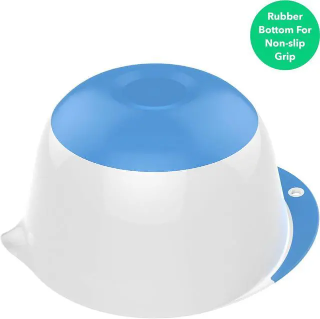Alt view image 4 of 7 - Vremi 3 Piece Plastic Mixing Bowl Set - Nesting Mixing Bowls with Rubber Grip