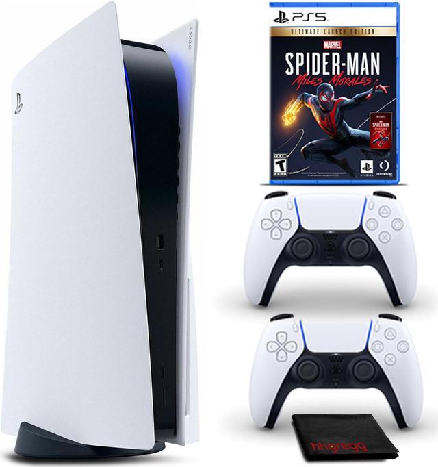 2023 New PlayStation 5 Disc Version PS5 Console with Wireless Controller &  Marvel's Spider-Man: Miles Morales Game 