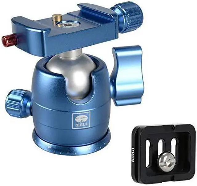 Alt view image 2 of 3 - Sirui B-00 Aluminum Mini Ball Head with TY-C10 Plate, 11 lb Capacity, Blue