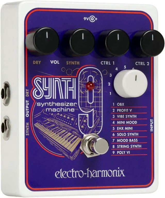 Alt view image 3 of 16 - Electro-Harmonix SYNTH9 Synthesizer Machine Guitar Effects Pedal