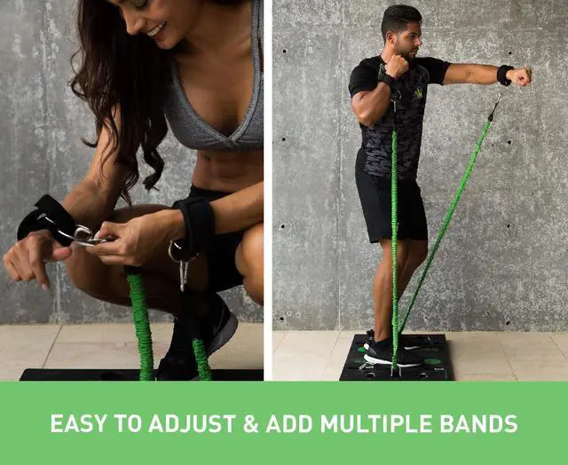 Alt view image 9 of 9 - BodyBoss Home Gym 2.0 - Full Portable Gym Home Workout Package - Green