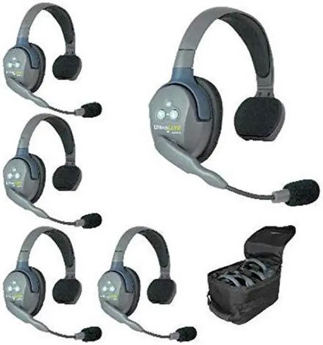 Alt view image 2 of 2 - Eartec UL5S 5-Person Full Duplex Wireless Intercom with 5 Ultralite Single Ear Headsets